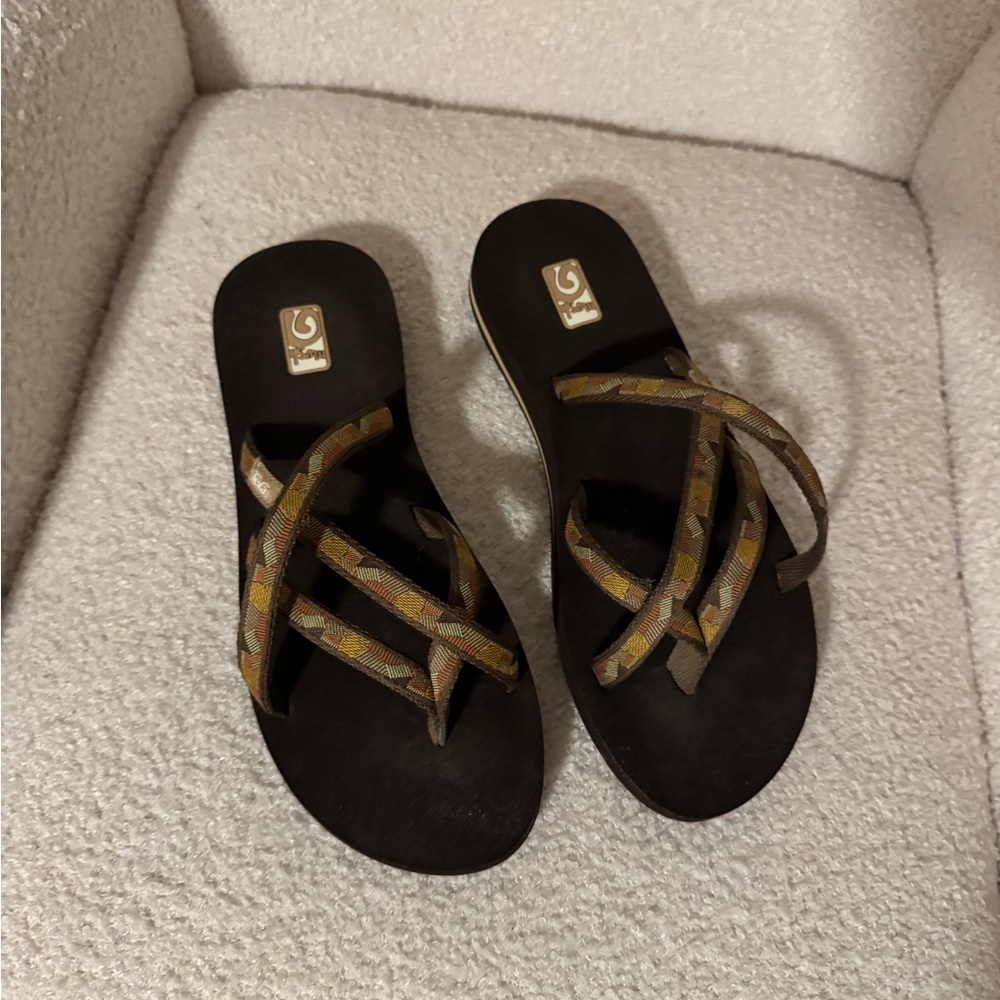 Teva Black and Brown Strappy Sandals
